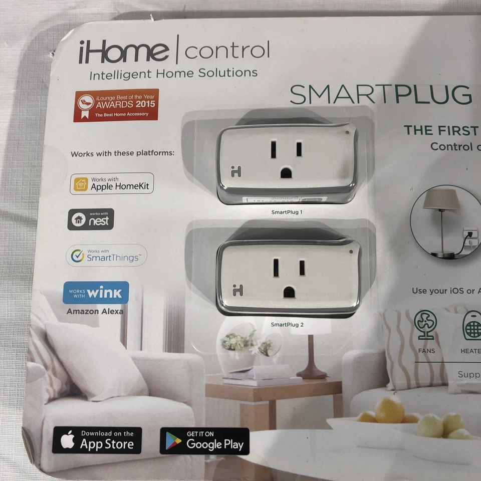 iHome Control Intelligent Home Solutions упаковка 2 шт. умная вилка iSP5 СОВЕРШЕННО НОВАЯ - Изображение 2 из 3