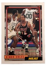 Excellent: Vintage 1992-93 topps Bimbo Coles Miami Heat Trading Card