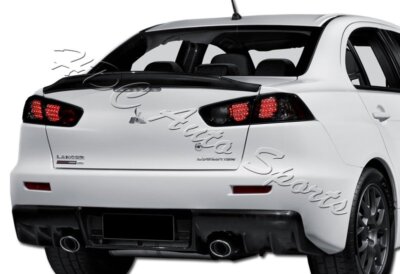 For 08-17 Mits Lancer Evolution X Real Carbon Fiber Rear Trunk Tail Spoiler Wing