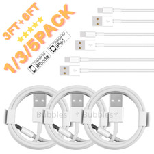 3/6Ft USB Fast Charging Cable Charger Cord For Apple iPhone 14 13 12 11 iPad Lot