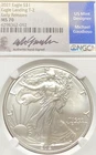 2021 $1 AMERICAN SILVER EAGLE EAGLE LANDING T-2 EARLY RELEASE NGC MS70 GAUDIOSO