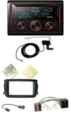 Pioneer 2DIN MP3 DAB USB CD Bluetooth Autoradio für Smart ForTwo 2010-2015 ISO - Bild 1 von 4