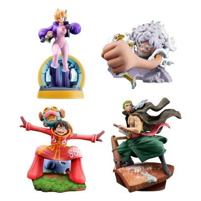 GW374d One Piece Petitrama PVC Mini-Statue Logbox Re Birth Egghead Se Neu & OVP