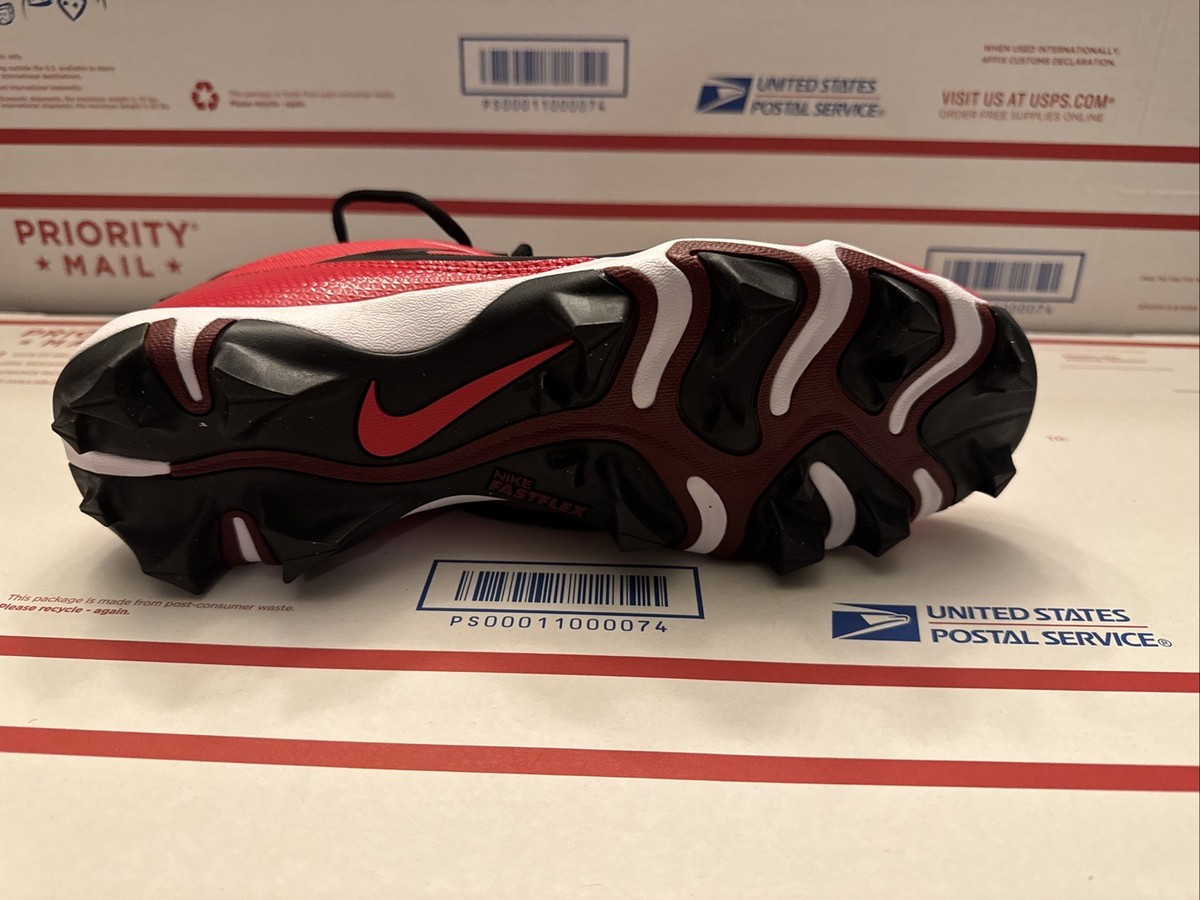 Nike Alpha Menace 4 Shark Football Cleats Red Black White Mens 10 NWT Nike Alpha Menace 4 Shark NRG Red Football Cleats FQ4536-600  main image 2