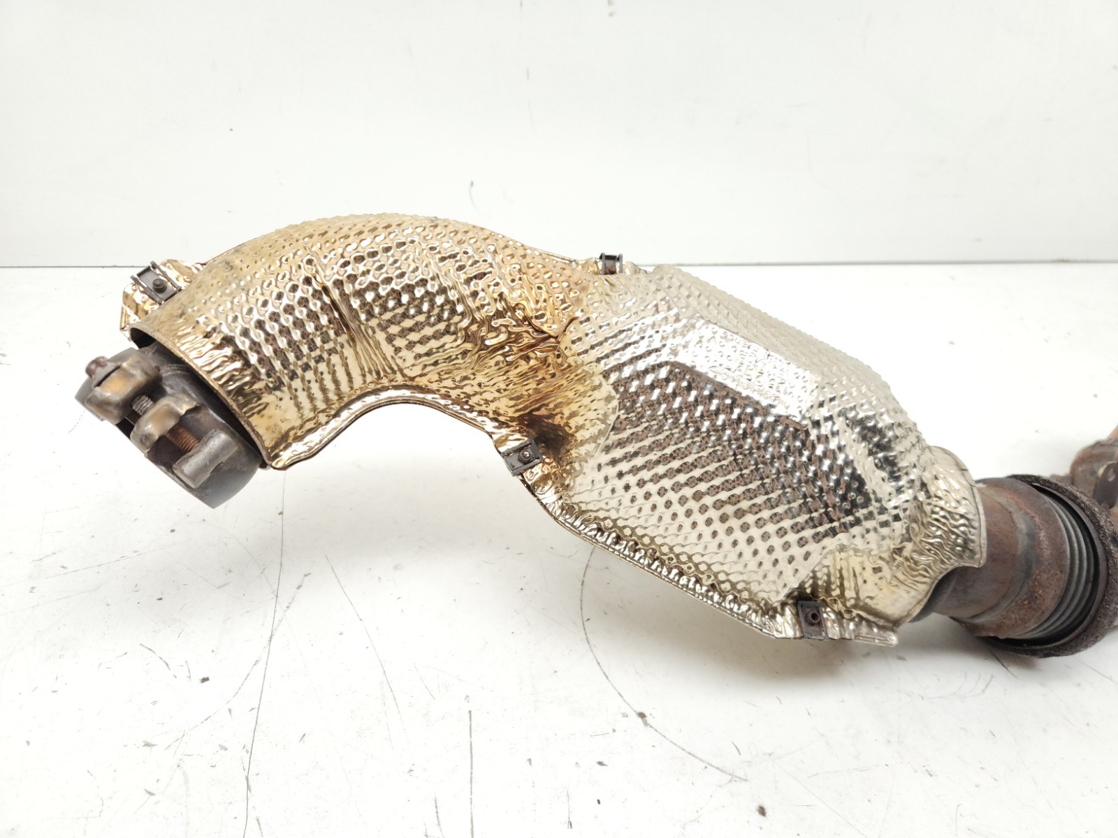 2012-2014 MCLAREN MP4-12C 650S LEFT DOWNPIPE EXHAUST CATALYTIC CONVERTER OEM