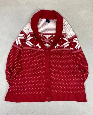 Pullover Strickjacke Basic Editions Baumwollsweatshirt Rot XXL