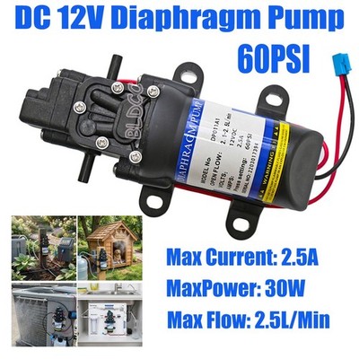 60PSI 12V DC Micro Diaphragm Sprayer Pump 2.5L/M Electrical Water Pump High Flow