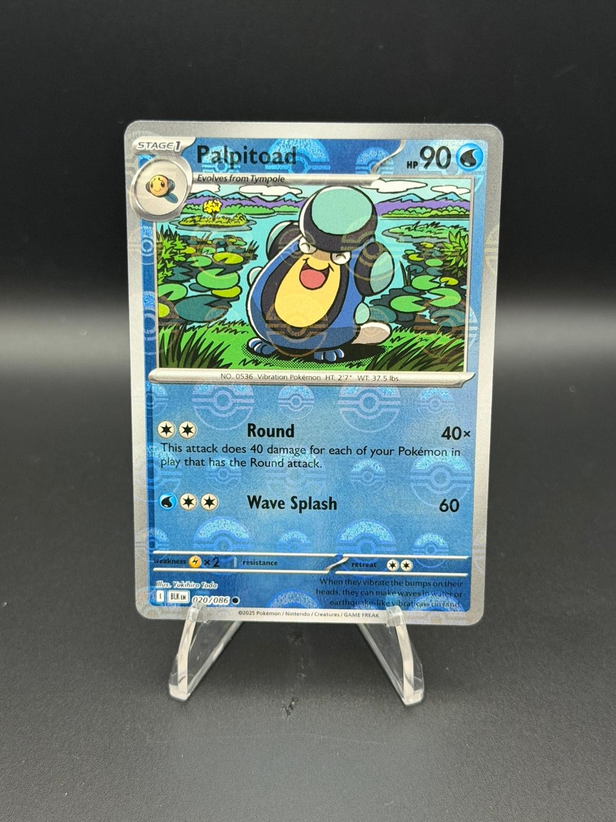 Palpitoad (Poke Ball Pattern) 020/086 Common Black Bolt Pokemon Near Mint