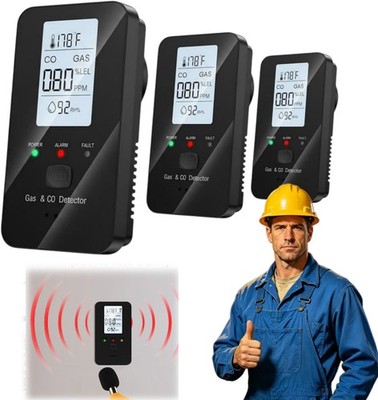 3X Steadfast haven co detector, 4-in-1 Detector with HD Screen, Home, Apartment 