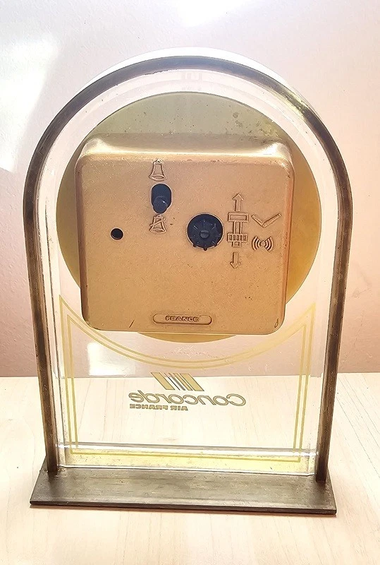 HORLOGE CONCORDE AIR FRANCE ANNEES 1980 LAITON NE FONCTIONNE PLUS. - Photo 2/2