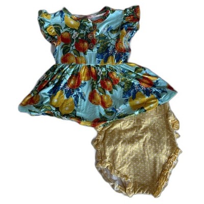 Posh Peanut Lucia Lemons & Oranges 2-piece Sz 12-18m