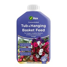 Vitax Tub & Hanging Basket Feed 1 Litre Concentrated Liquid Plant Food 9.28 per litre