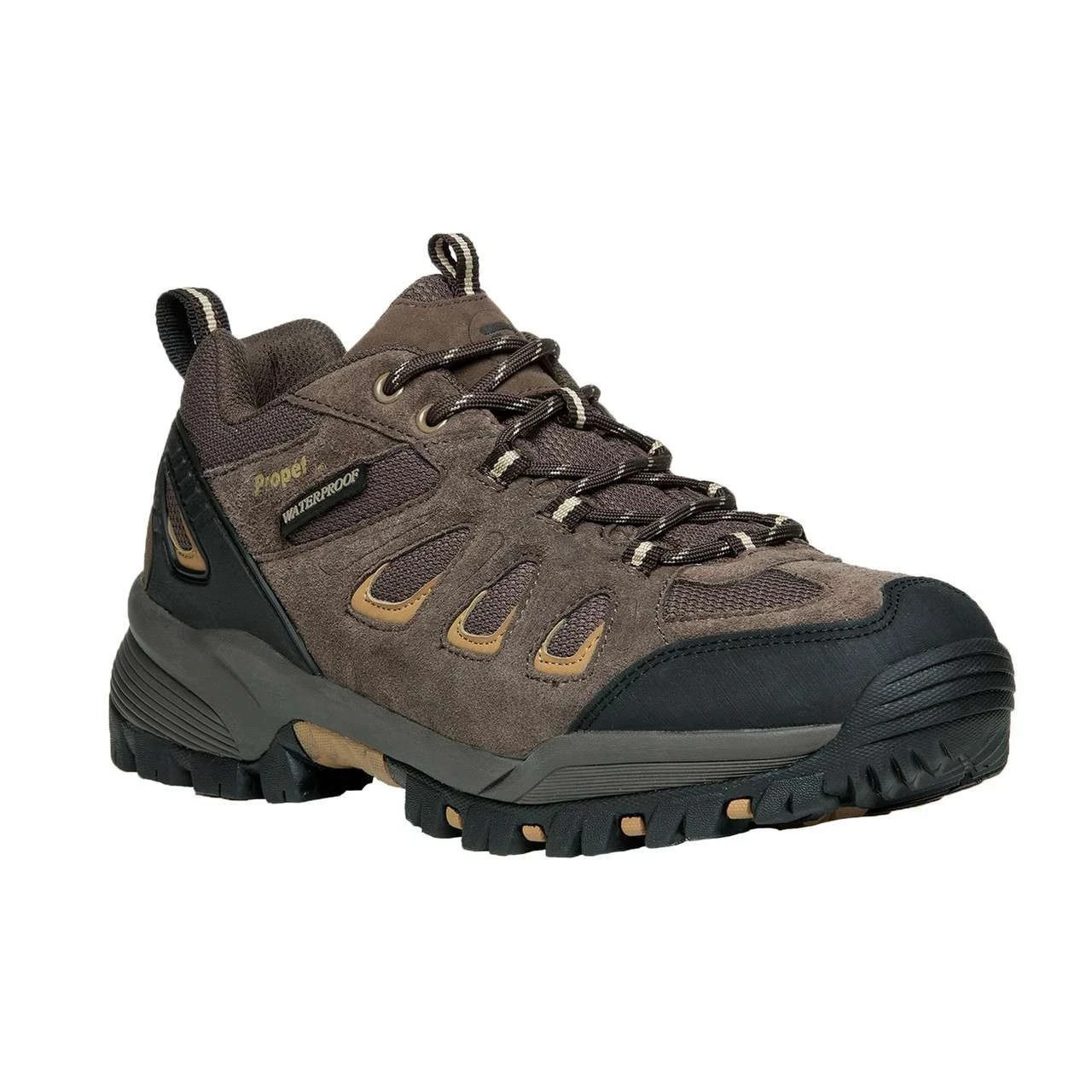 Propet Ridge Walker Low Mens Boot Waterproof Brown Suede Walking Shoe Sneaker