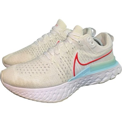 Nike React Infinity Run Flyknit 2   Men's US 11.5 | White/Glacier Ice/Chile Red