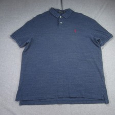 Polo Ralph Lauren Polo Shirt Mens XL Blue Heather Classic Fit Short Sleeve