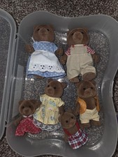 Vintage Timbertop Sylvanian Families Brown Bears. Gently Used Condition.