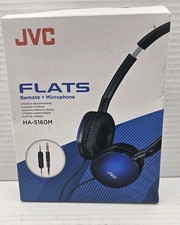 JVC HA-S160-M FLATS STEREO HEADPHONES BLUE NEW 