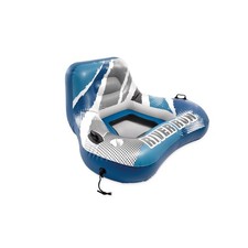 River Run I Wedge Inflatable Floating Water Lounge w/ Quick Connects Pool Lake
