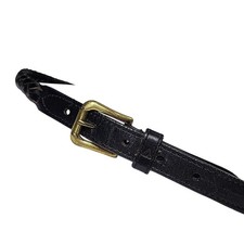 Liz Claiborne Vintage Skinny Black Braided Belt - Women's Size Small 28 in Logo