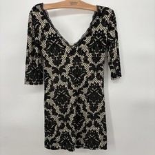 Intimately Free People Seamless Flocked Medallion Velvet Bodycon Mini Dress Sm