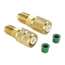 R410A Mini Split Adapter 5/16 SAE Female to 1/4 SAE Male Vacuum Service Port