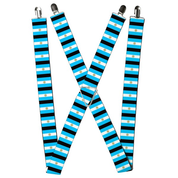 Buckle-Down Suspenders, Argentina Flags 1.5-Inch Wide Regular (Us Import)-image