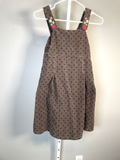 Vintage Gymboree Girls dress 12 Corduroy Brown Jumper 2007 Polka Dot Kids