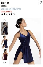 Weissman  Berlin  Navy Lyrical Dance Costume Adult Medium Stones Added
