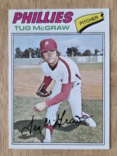 1977 O-PEE-CHEE BASEBALL TUG McGRAW PHILADELPHIA PHILLIES #142