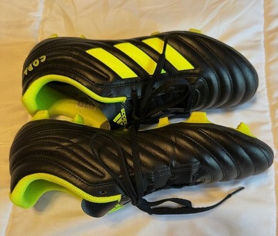 Adidas Copa Soccer Cleats Black Neon Yellow FG Firm Ground Lace-Up