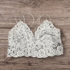 PINK by Victoria  s Secret Pale Blue Lace Bralette Women  s Size Large