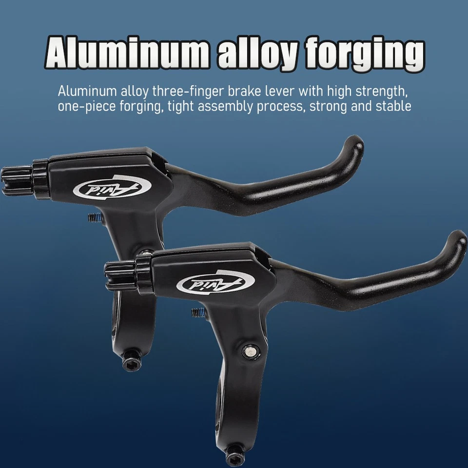 1双FR-5黑色自行车制动杆套装V刹车盘山地自行车 — 第 4/4 张图片