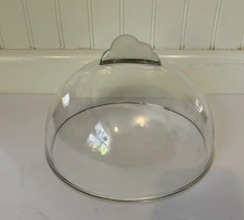 Glass dome lid, Cloche, frosted handle Mikasa