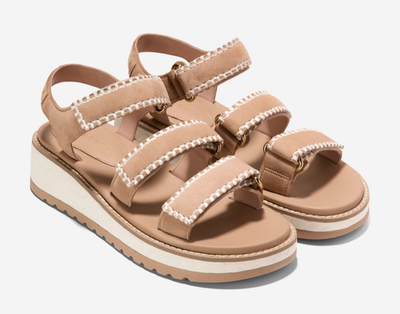 COLE HAAN $160 GRANDPRO DAYLIN WEDGE TRIPLE STRAP Sandals Women's