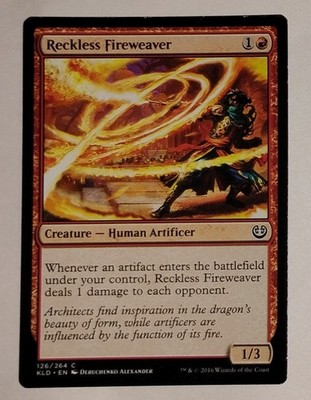 Reckless Fireweaver Regular 126/264 Common Magic The Gathering Card MTG 2016 KLD