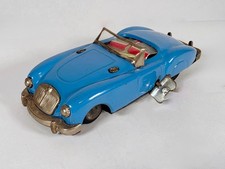 Sanshin Made in Japan Tin BMG MGA 1600 Roadster Wind-Up Friction Toy Car