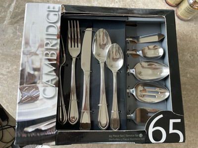 New Cambridge 65 Piece Set / Service For 12 include 5 piece hostess set