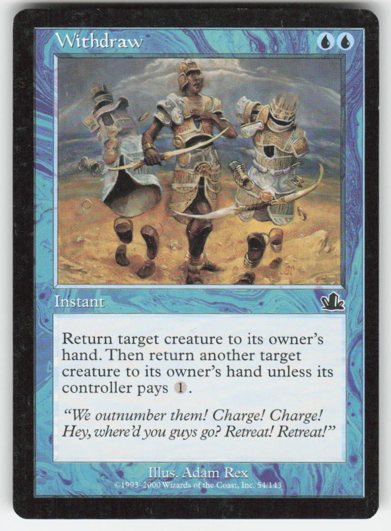 2000 Withdraw Prophecy 54 MTG