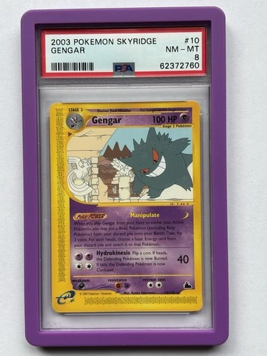 Gengar 10/144 Skyridge Regular Non Holo Nm-mint PSA 8