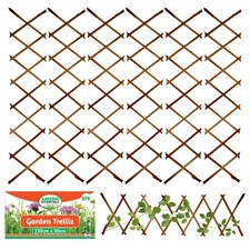 3-9 Expanding Garden Trellis Fence Panel 5x1FT 150x30cm Wooden Trellises Fencing