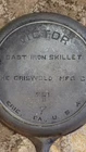 VICTOR Antique Fully Marked Cast Iron Skillet No. 7 The Griswold Mfg Co  721 USA
