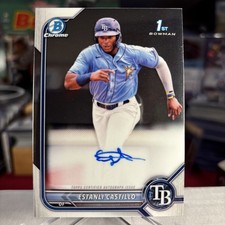 2022 Bowman 1st Chrome Estanli Castillo AUTO Prospect Rookie Rays RC ⭐️ MINT