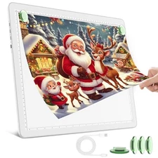  Rechargeable Light Pad for Diamond Painting, Ultra Bright Tracing A3 White