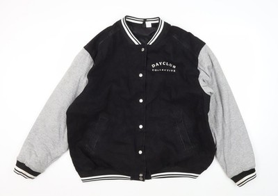 H&M Collegejacke Herren schwarz, gefüttert, Größe L