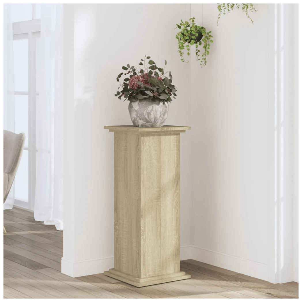 Plant Stand Sonoma Oak 33x33x80 cm Engineered Wood Modern Minimalist Garden Eco