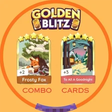Frosty Fox & To AIl A Goodnight Gold sticker-Golden Blitz sticker-Available here