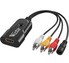 Wiistar HDMI-Compatible to RCA Converter, HDMI to AV Composite