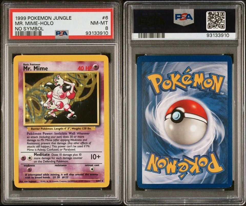 Mr. Mime Base Set No Symbol PSA 8 - Image 3 of 3