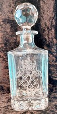 R.E.M.E Royal Electrical Mechanical Enginee Crystal Square Cut Decanter Engraved