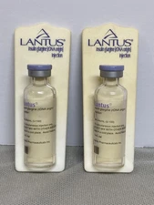 2 Drug Rep Pharmaceutical Advertising LANTUS Refrigerator Magnetic Clips VTG